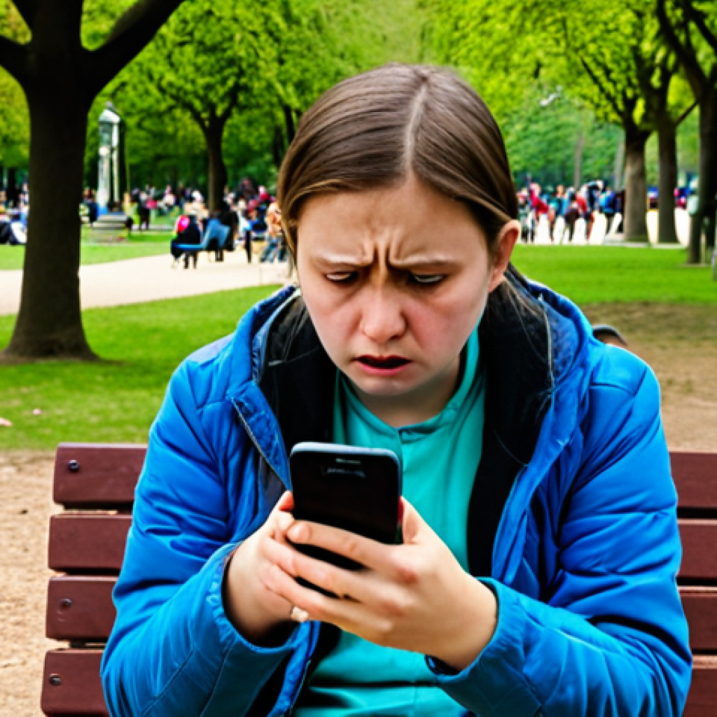 **Image Prompt: Anxiety About Devices**
   - Create an image of a person looking anxious and uneasy while trying to enjoy a day out without their smartphone. The background should depict a park setting, with people around, but the individual appears isolated due to their worry about not having access to their device.