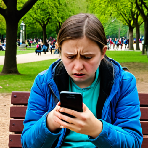 Home 13 **Image Prompt: Anxiety About Devices**
- Create an image of a person looking anxious and uneasy while trying to enjoy a day out without their smartphone. The background should depict a park setting, with people around, but the individual appears isolated due to their worry about not having access to their device.