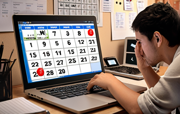 **Image Prompt:** A person looking stressed at their home workstation, overwhelmed by multiple notifications popping up on their laptop and phone. The scene should depict a blurred background with a sense of chaotic digital intrusion into their personal space. Consider adding a calendar, partially visible, with a lot of crossed out tasks.